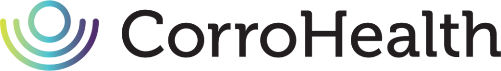 Logo for CorroHealth, a leading provider of clinically led health care analytics and solutions to improve hospital financial performance