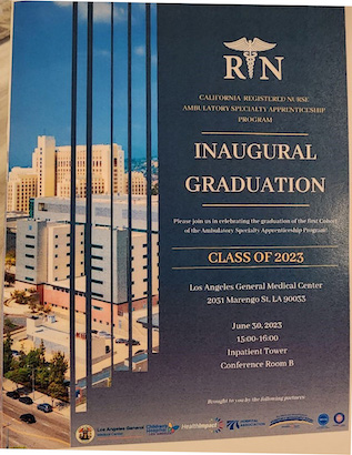 Graduation poster - First graduating class in RN Ambulatory Apprenticeship