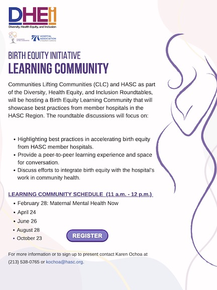 Birth Equity Learning Community flyer image