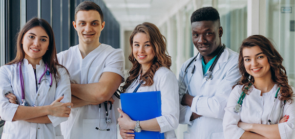 Image of health care professionals for Diversity in Health Care Scholarship Program