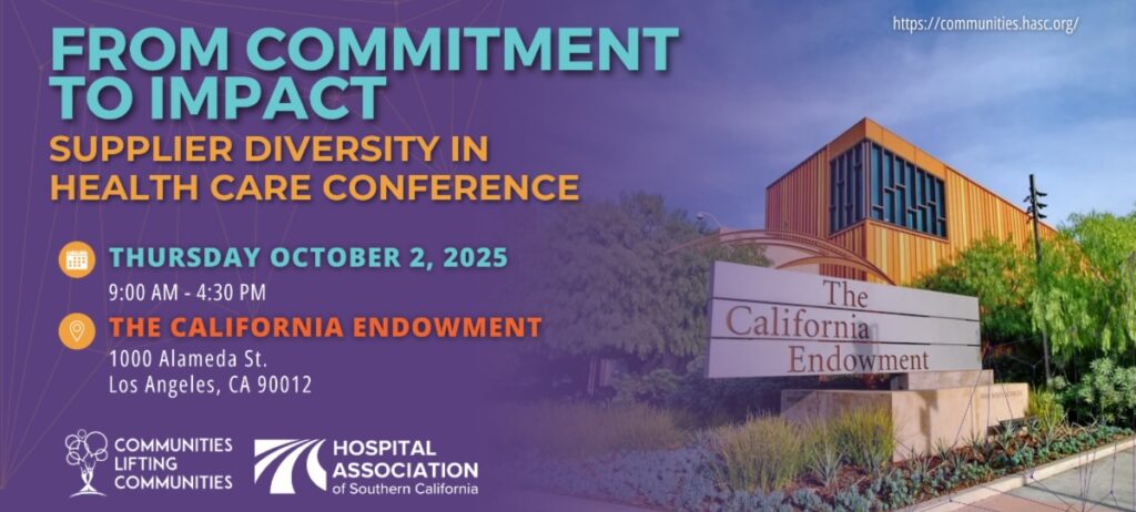 Banner for Oct. 2, 2025 Supplier Diversity in Health Care Conference