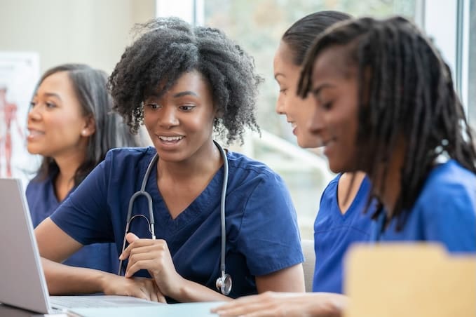 HASC Workforce Development image showing hospital employees learning new skills