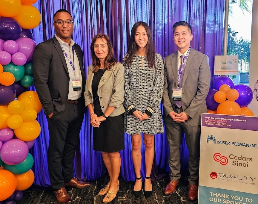 Hospital Supplier Diversity Commission member Chico Manning and 2025 Supplier Diversity Committee chairs Flora Mayer, Audrey Chang and Andrew Kwok