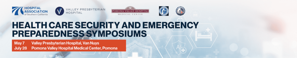 Banner for Health Care Security Symposiums, May 7 and July 28, 2026