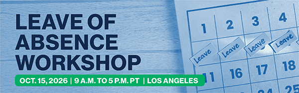 banner for Leave of Absence workshop, Oct. 15, 2026